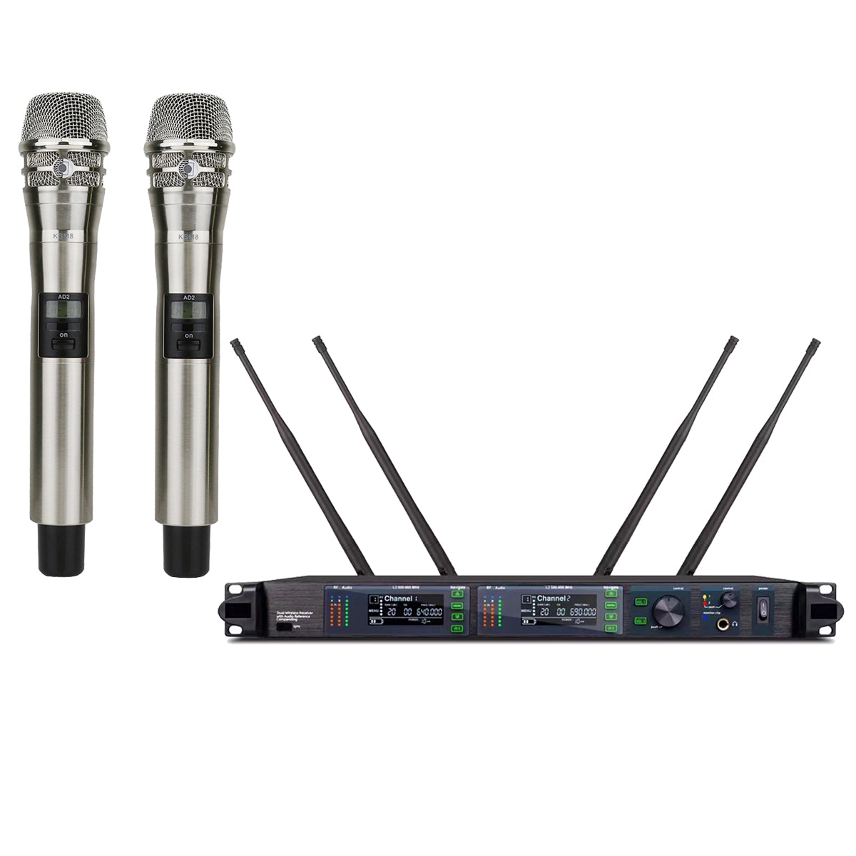 AD4D KSM8 Metal Silver Handheld Wireless Microphone System High Quality