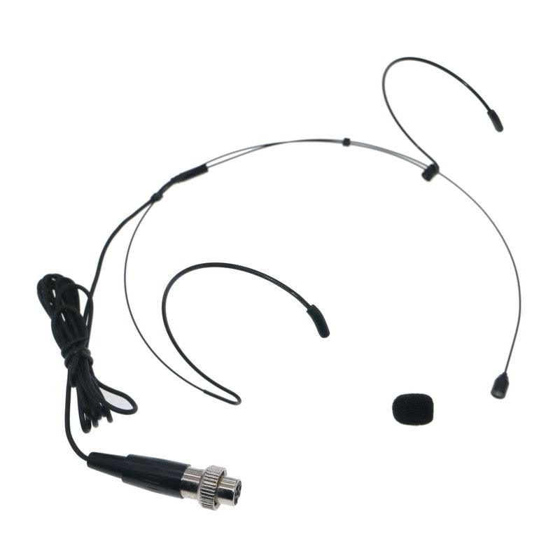 Black Sing Speech Headset Karaoke Microphone For Shure MiPro AKG 4Pin 3Pin Sennheiser 3.5mm Lock Wireless BodyPack Transmitter - MiCWL Audio Inc