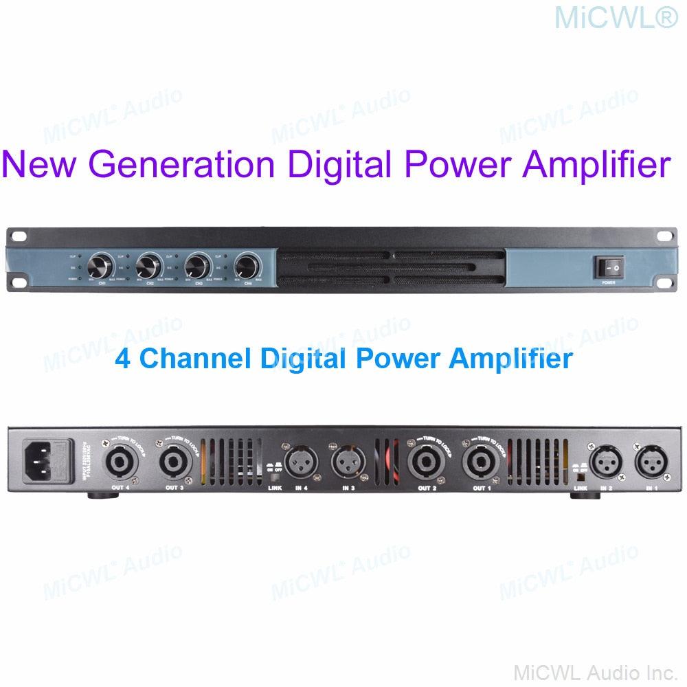 5200W Digital Power Amplifier Stage Audio Speaker AMP Amplifier 4 Channel MiCWL Q6400 - MiCWL Audio Inc