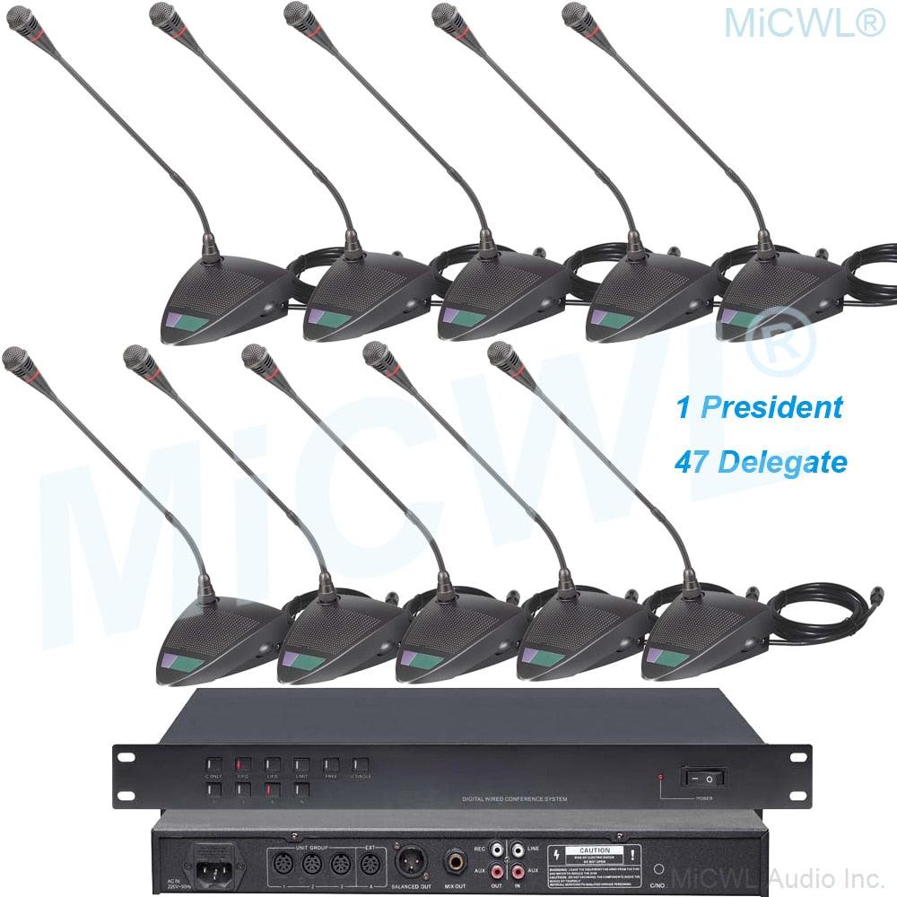 CCS800 Wired Conference Desktop Gooseneck Microphone Built-in speaker Meeting Solutions President Delegate MiCWL A350M-A06 - MiCWL Audio Inc