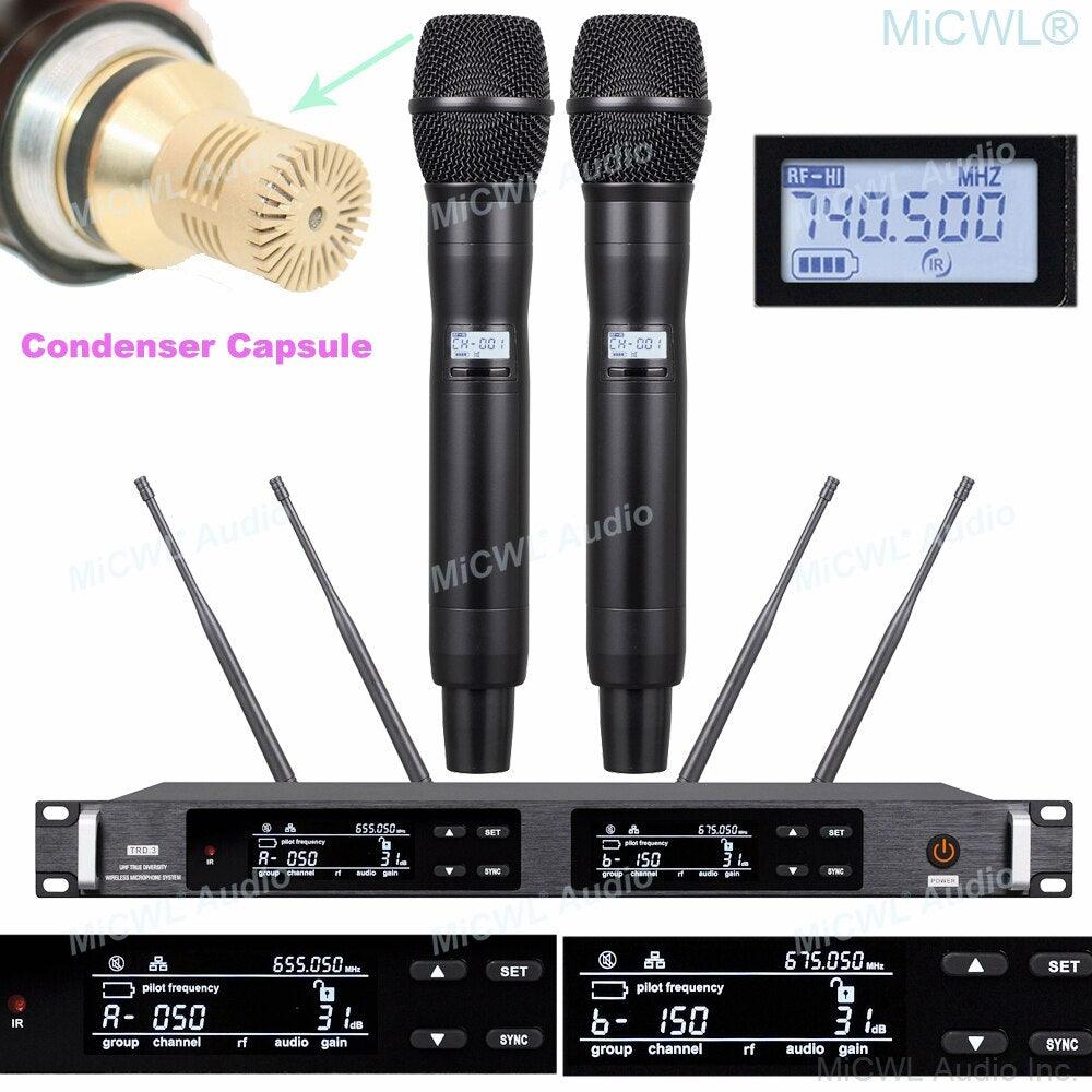 Professional UR24D Digital Wireless Top Quality Condenser Microphone Beta87 System KSM8 SKM9000 True Diversity Aerial 500m Range - MiCWL Audio Inc