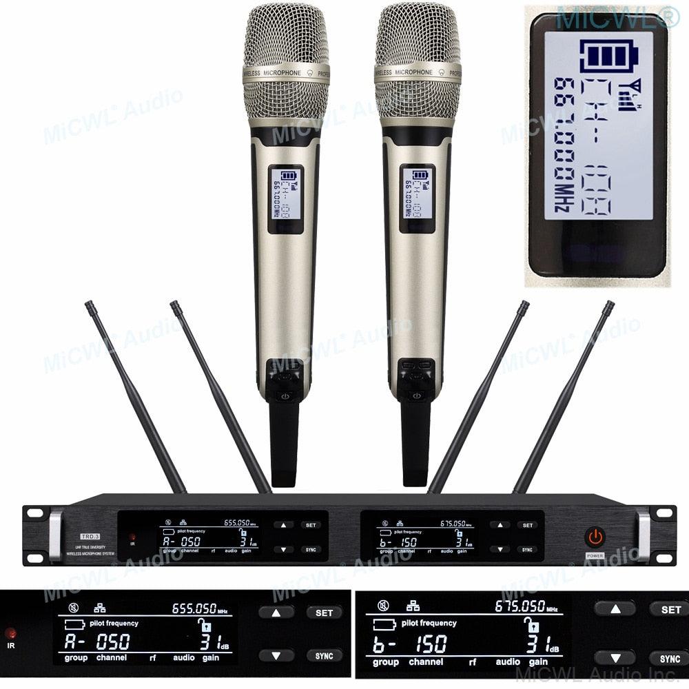 ULXD Digital Wireless Microphone System AD4D True Diversity Dual Handheld SKM9000 Beta87 Stage Vocal Concert Mics 300 Channel - MiCWL Audio Inc