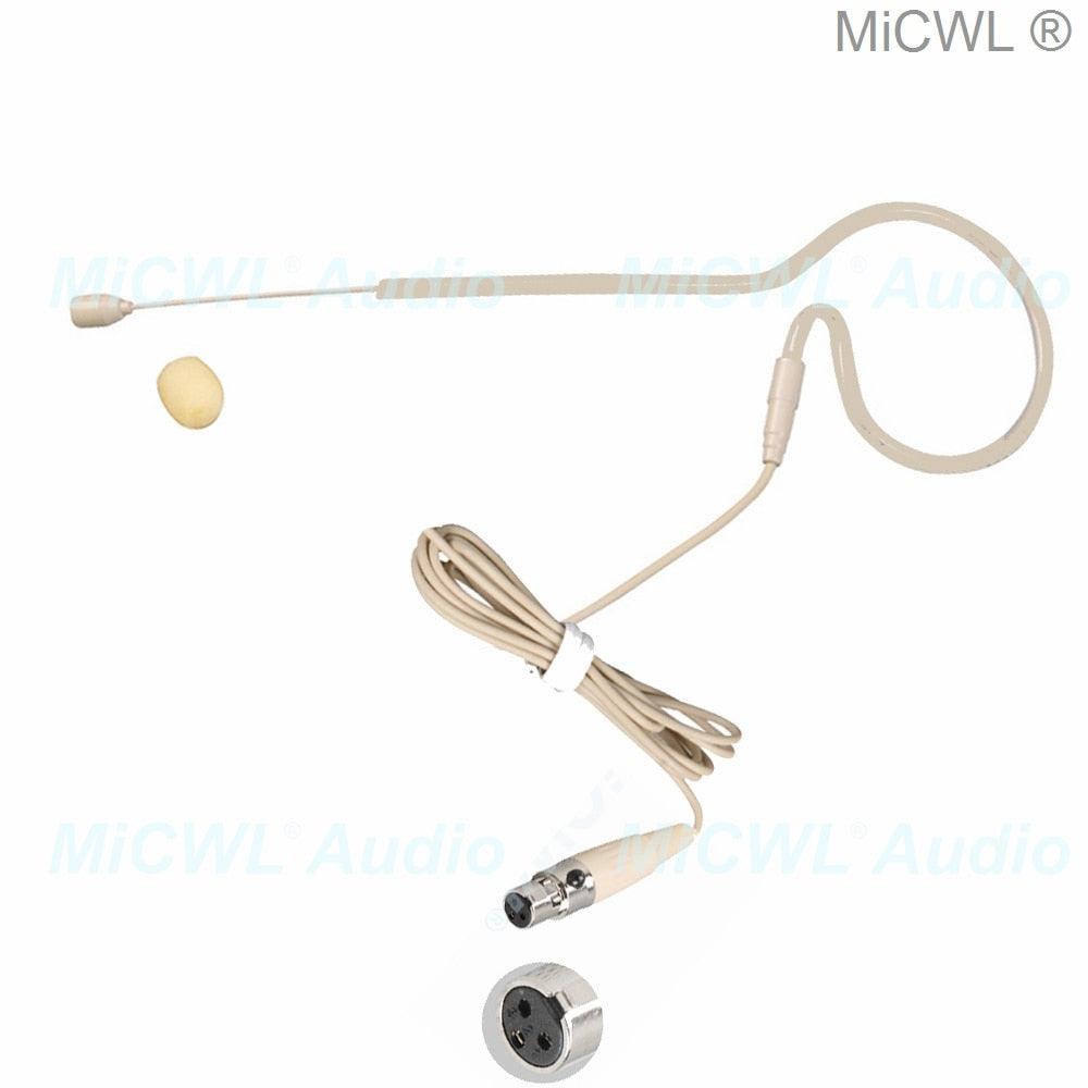High Quality Karaoke Microphone Single Earset Hook Headset For Sennheiser Shure MiPro AKG 4Pin 3Pin 3.5mm BodyPack Transmitter - MiCWL Audio Inc