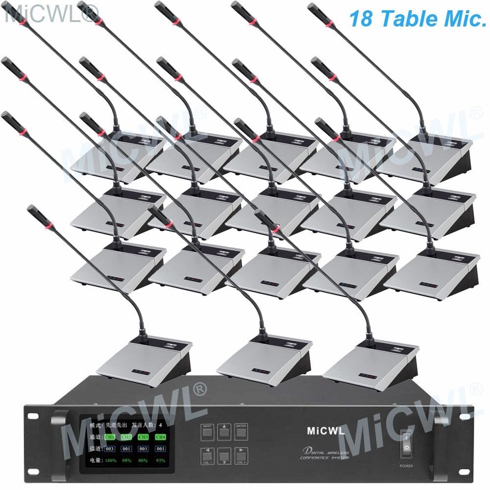 MXWNCS8 Digital Conferencing Meetings Solutions Microphone System Desktop Gooseneck President Delegate Mics MiCWL A10M-A117 - MiCWL Audio Inc