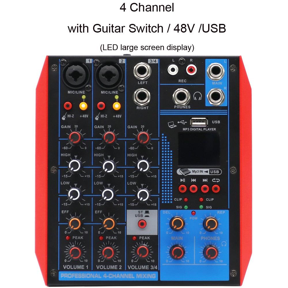 Host Sale 4 6 8 Channel Bluetooth Sound Audio Stage Home Studio Live Mixng Mixer Connect Wireless Wired Microphone - MiCWL Audio Inc