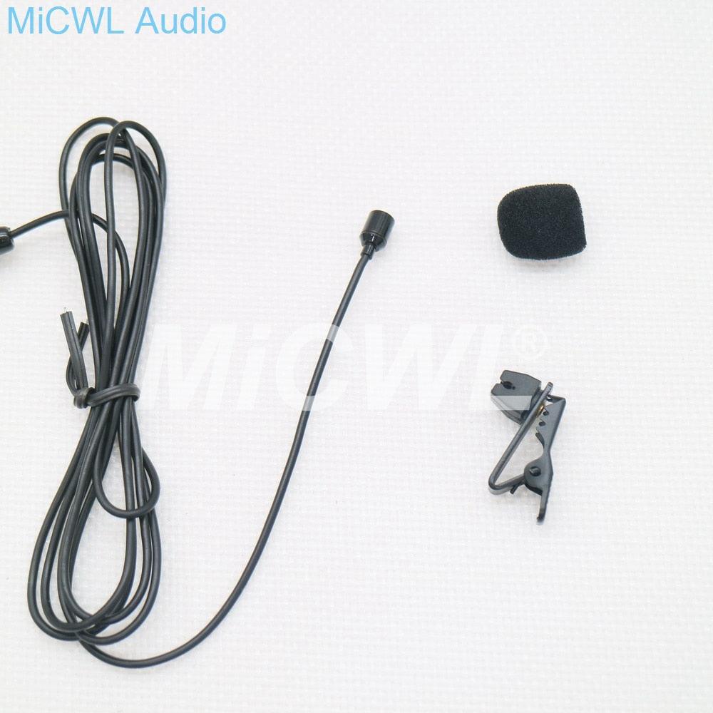 Mini Lavalier Lapel Microphone for Audio-Technica Belt Pack Wireless Black Beige color - MiCWL Audio Inc