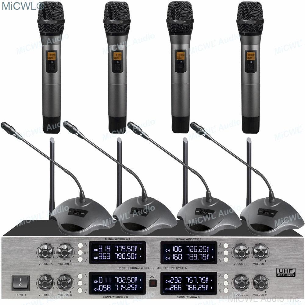 High-End CCS900 Digital Wireless 8 Microphone Channel Conference System 8 Desk Gooseneck CCS-900 8 Handheld 8 Headset Mics Sets - MiCWL Audio Inc