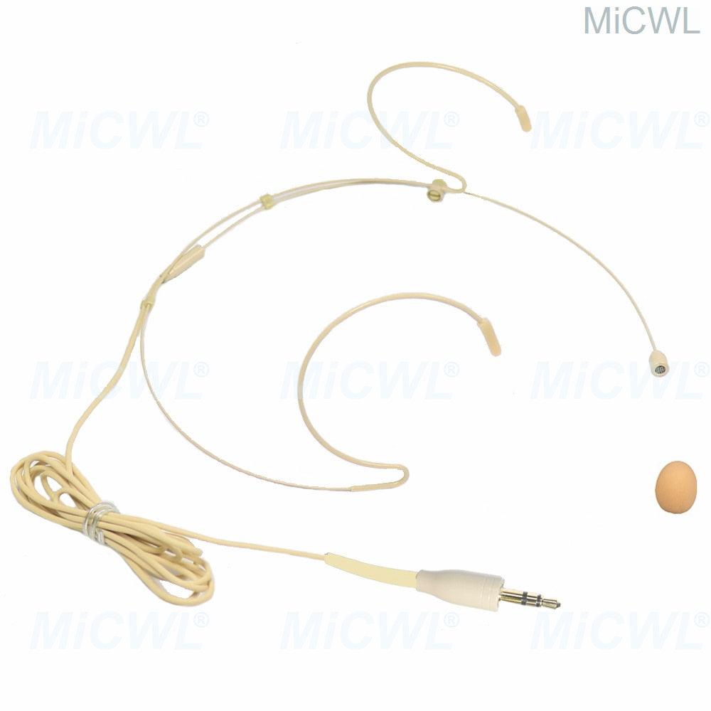 Skin Sing Speech Karaoke Headset Microphone For Sennheiser 3.5mm Lock Shure AKG 4Pin 3Pin MiPro Wireless BeltPack Transmitter - MiCWL Audio Inc