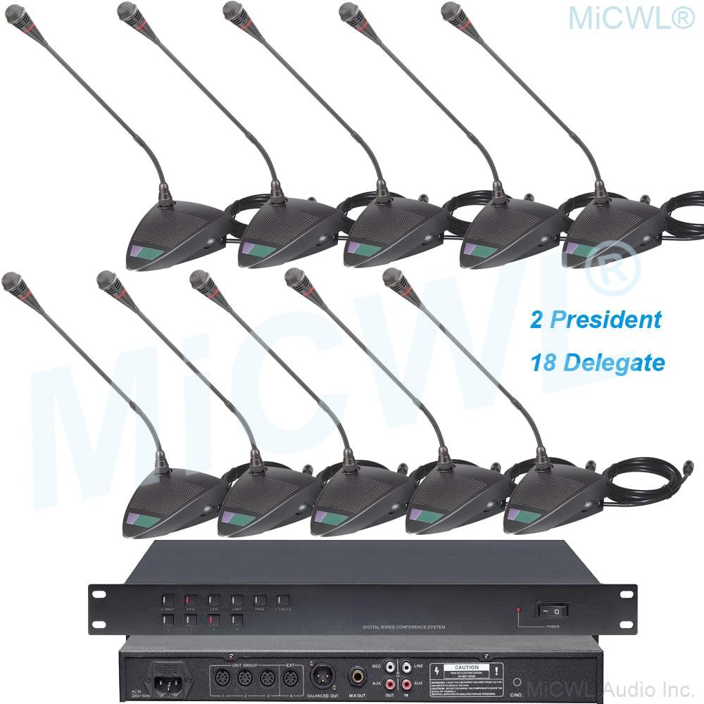 CCS800 Wired Conference Desktop Gooseneck Microphone Built-in speaker Meeting Solutions President Delegate MiCWL A350M-A06 - MiCWL Audio Inc