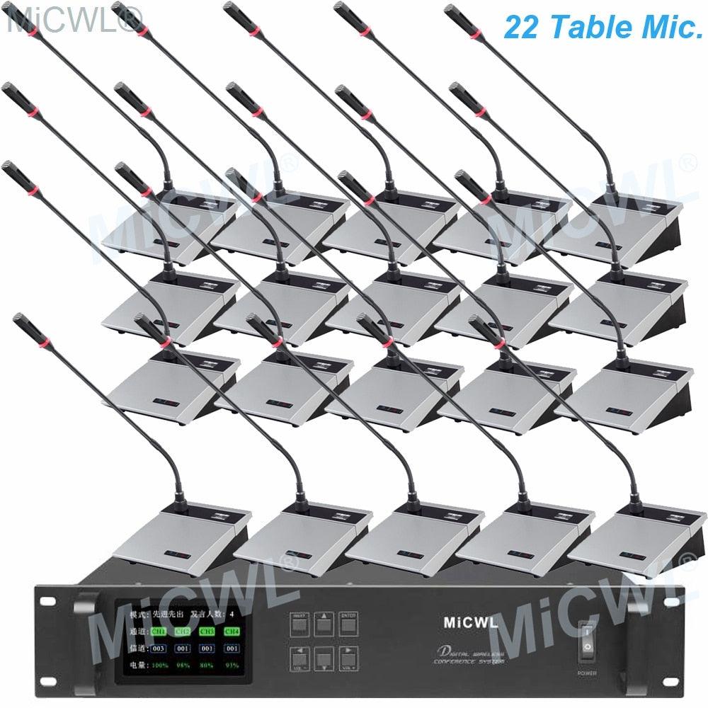 MXWNCS8 Digital Conferencing Meetings Solutions Microphone System Desktop Gooseneck President Delegate Mics MiCWL A10M-A117 - MiCWL Audio Inc