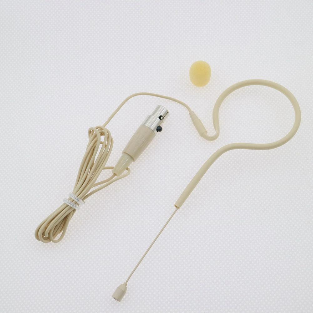 Best Quality Strong Frame Dual ear Headset Single ear Hook Microphones for Shure Wireless Microphones System Mini XLR 4Pin TA4F - MiCWL Audio Inc