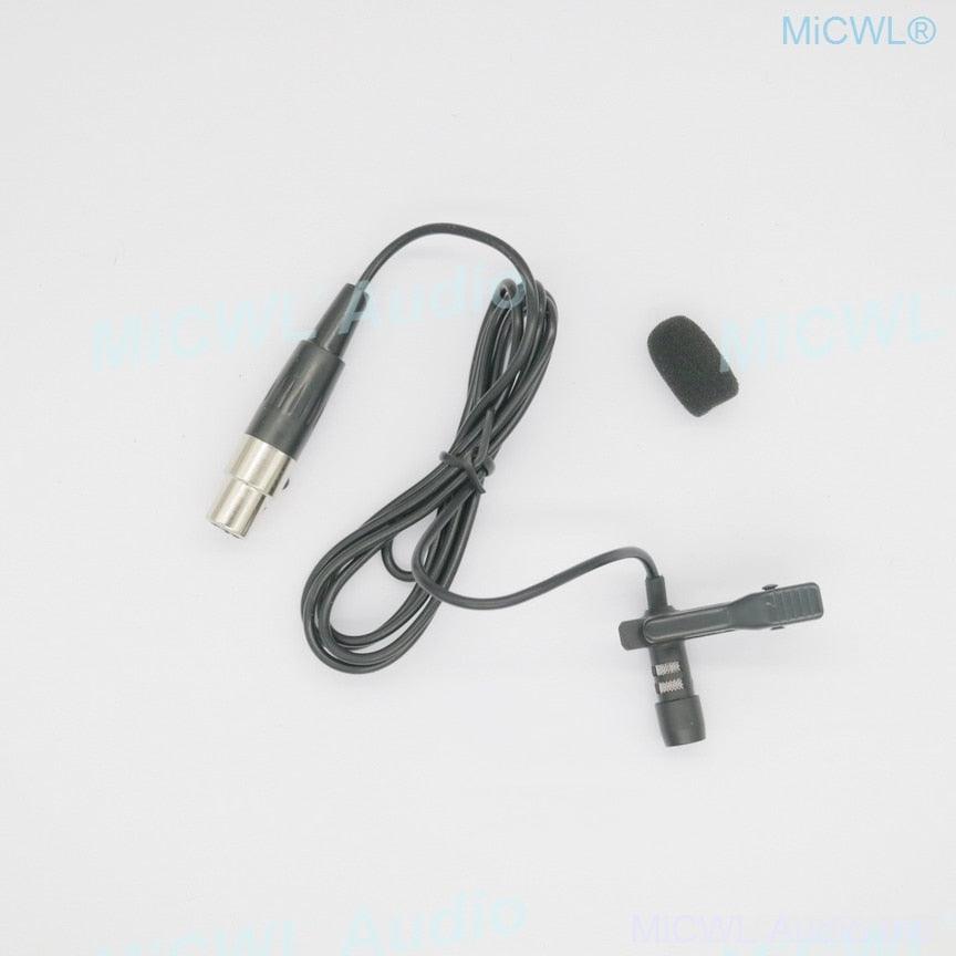 Mini XLR 3Pin Tie Clips Lavalier Microphone For AKG Samson Wireless BeltPack Omnidirectional Uni-diectivity TA3F Plug - MiCWL Audio Inc