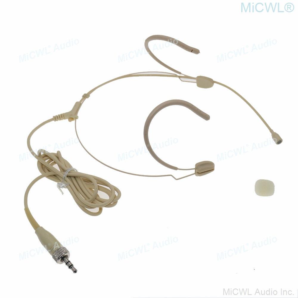 MiCWL M5 Beige HeadSet Microphone For Sennheiser G2 G3 G4 Shure ULX SLX PGX 4Pin AKG 3Pin Audio-Technica Wireless Microfone - MiCWL Audio Inc