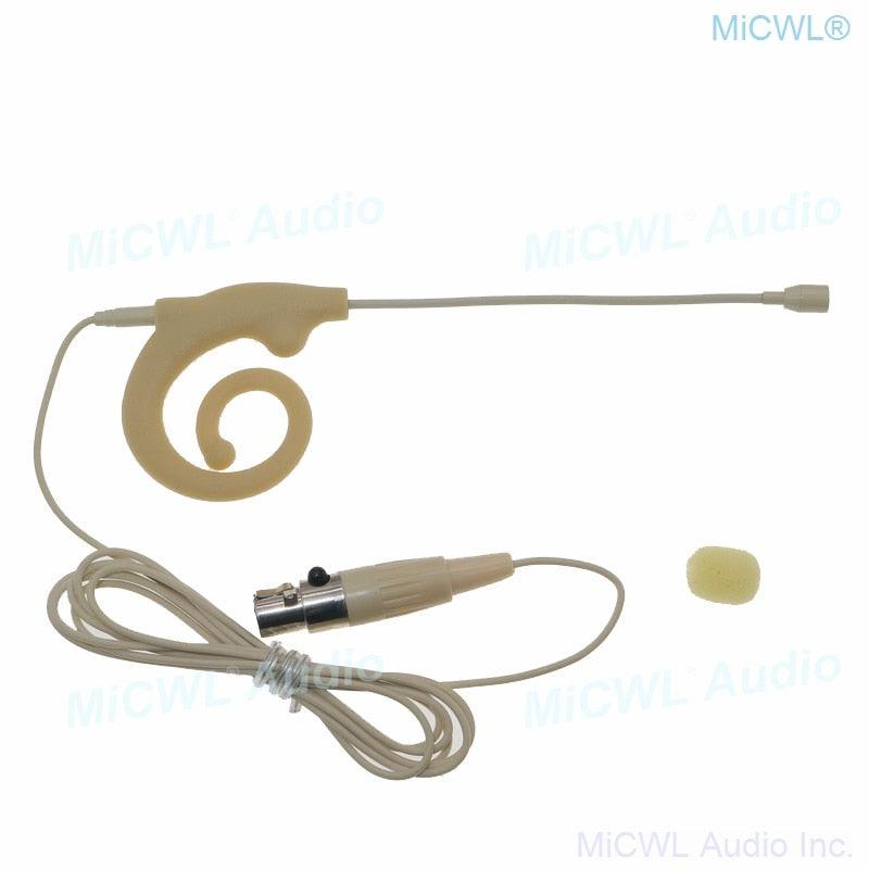 Best Quality Strong Frame Dual ear Headset Single ear Hook Microphones for Shure Wireless Microphones System Mini XLR 4Pin TA4F - MiCWL Audio Inc