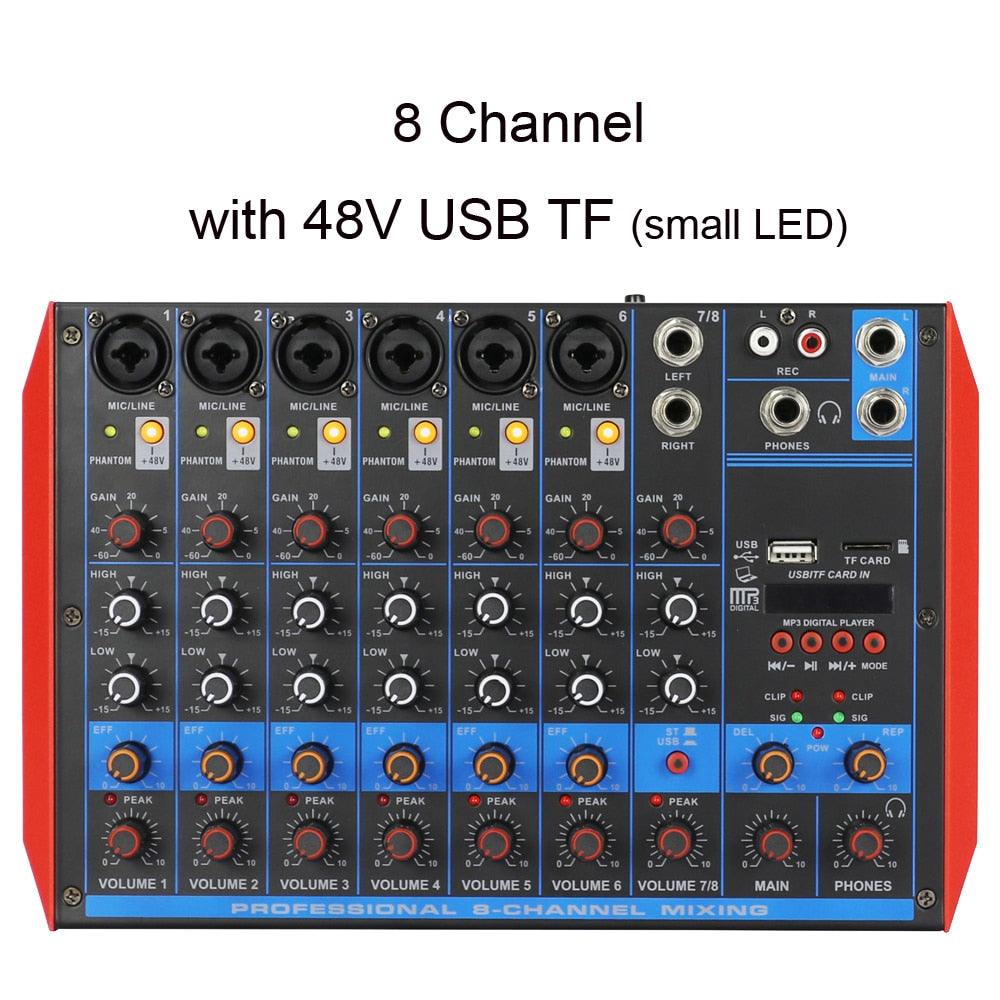 Host Sale 4 6 8 Channel Bluetooth Sound Audio Stage Home Studio Live Mixng Mixer Connect Wireless Wired Microphone - MiCWL Audio Inc