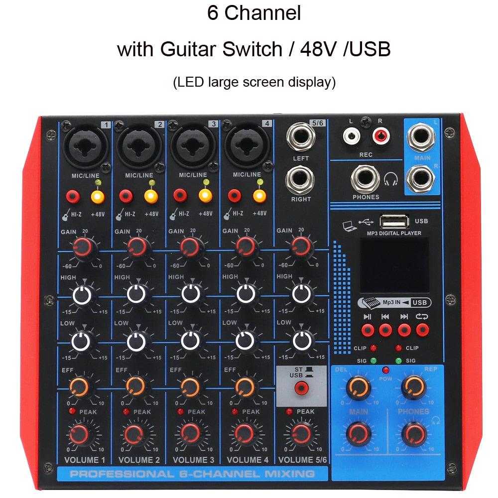 Host Sale 4 6 8 Channel Bluetooth Sound Audio Stage Home Studio Live Mixng Mixer Connect Wireless Wired Microphone - MiCWL Audio Inc