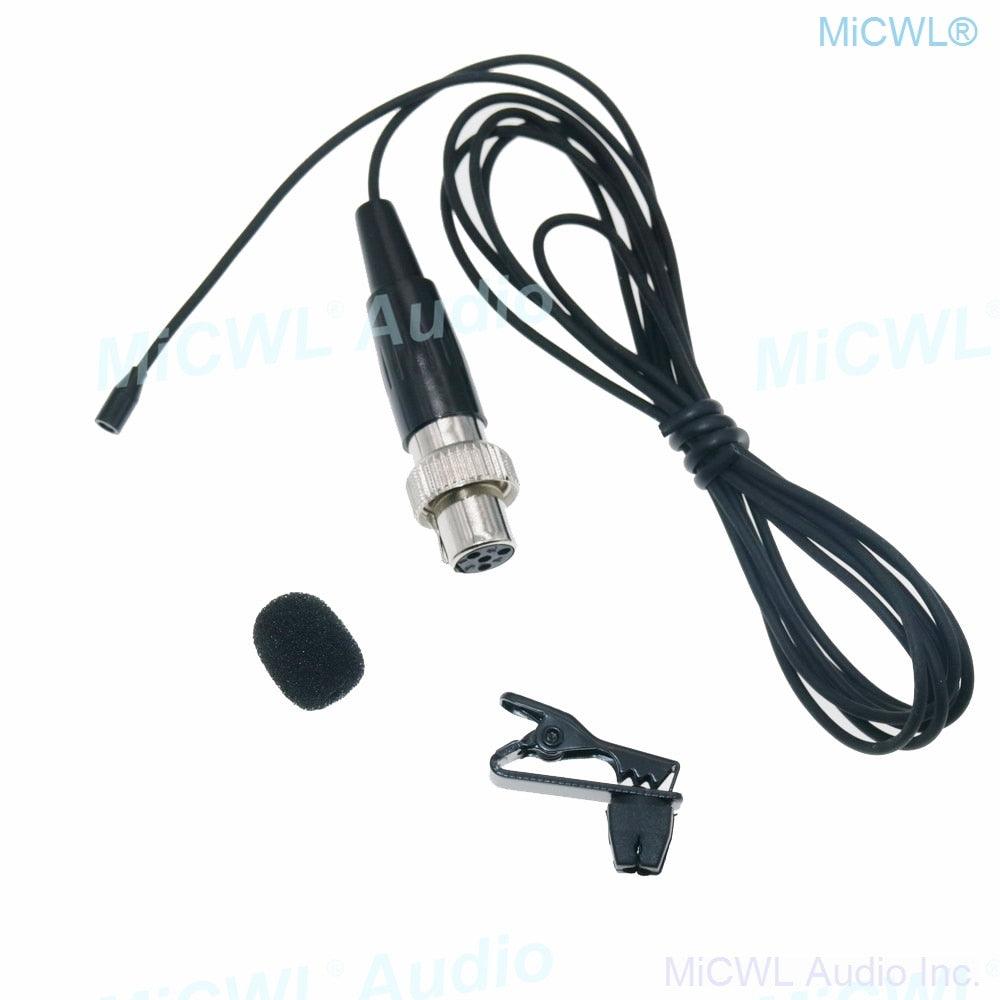 Miniature Lavalier Lapel Microphone For MiPro Audio Wireless Mics System TA4F 4Pin Lock - MiCWL Audio Inc