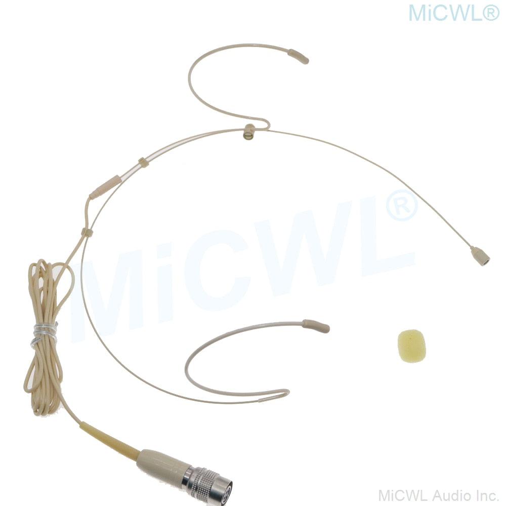 Skin Sing Speech Karaoke Headset Microphone For Sennheiser 3.5mm Lock Shure AKG 4Pin 3Pin MiPro Wireless BeltPack Transmitter - MiCWL Audio Inc