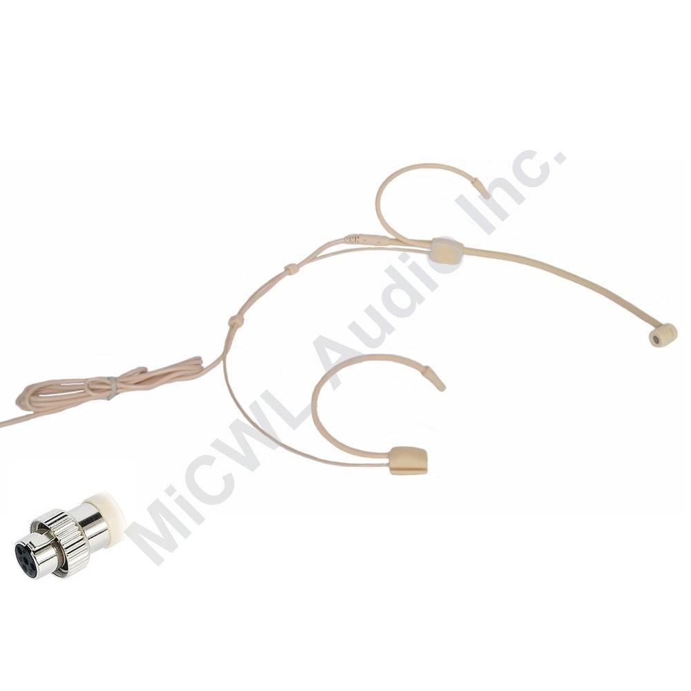 New 2019 arrival Dual Ear Hook Mic Headworn Headset Head Microphone For Shure Sennheiser AKG Audio Technica XLR 3PIN TA3F - MiCWL Audio Inc