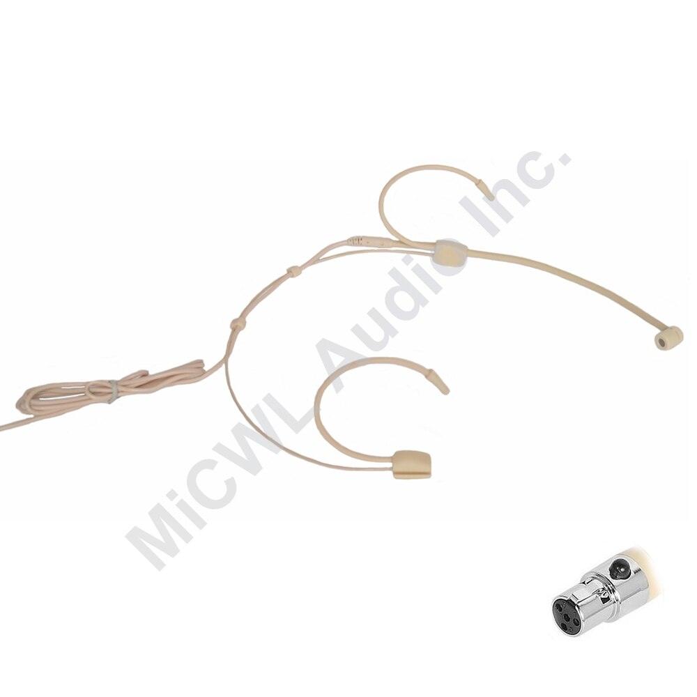 New 2019 arrival Dual Ear Hook Mic Headworn Headset Head Microphone For Shure Sennheiser AKG Audio Technica XLR 3PIN TA3F - MiCWL Audio Inc
