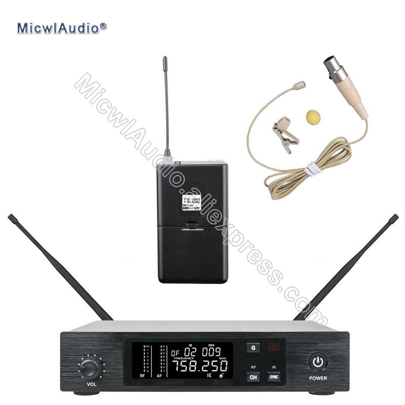 Stage Performance Wireless Microphone UHF System Transmitter Sets With Handheld Headset Lavaliver Musical Instrument ForBodypack - MiCWL Audio Inc