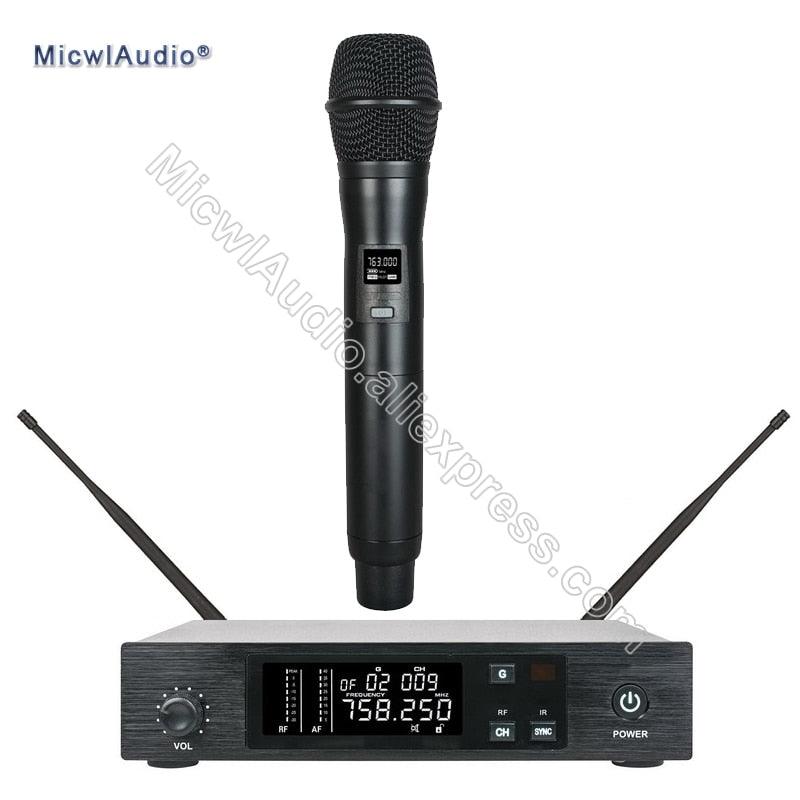Stage Performance Wireless Microphone UHF System Transmitter Sets With Handheld Headset Lavaliver Musical Instrument ForBodypack - MiCWL Audio Inc