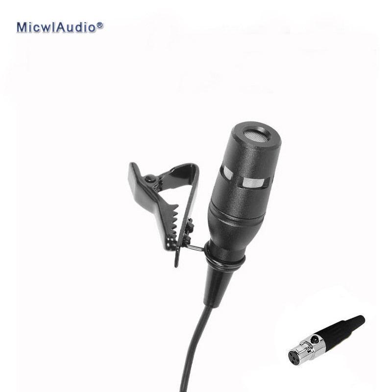 Black Lavalier Hypercardioid Condenser Stage Conference Microphone For AKG Sennheiser Shure Audio Technica Mipro External Lock - MiCWL Audio Inc