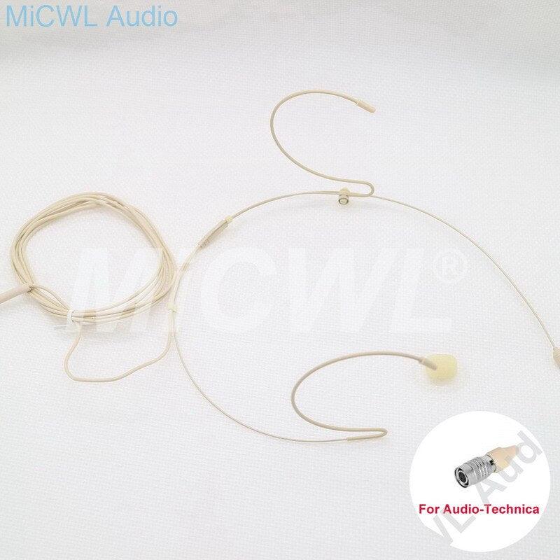 Head Worn Omni-directional Beige Headset Microphone For Sennheiser Shure AKG Samson Audio Technica Mipro 3.5 External Lock - MiCWL Audio Inc