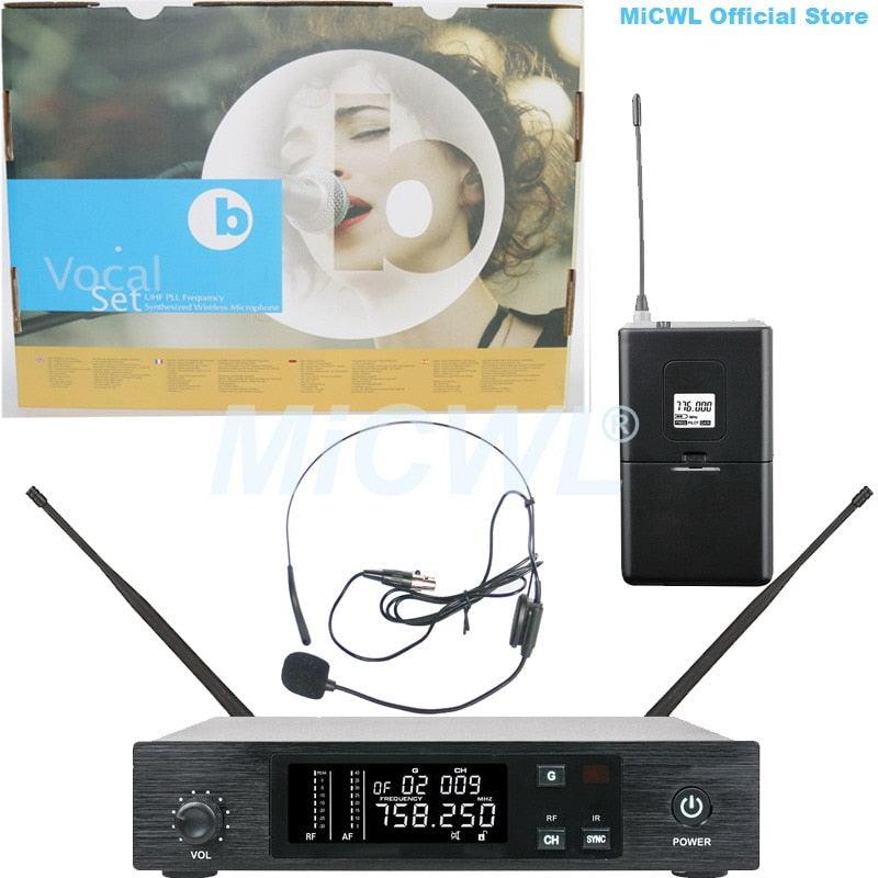 MiCWL D100 UHF Wireless Audio Microphone Karaoke Stage Home Church School Headset Handheld Lavalier Microphones System - MiCWL Audio Inc