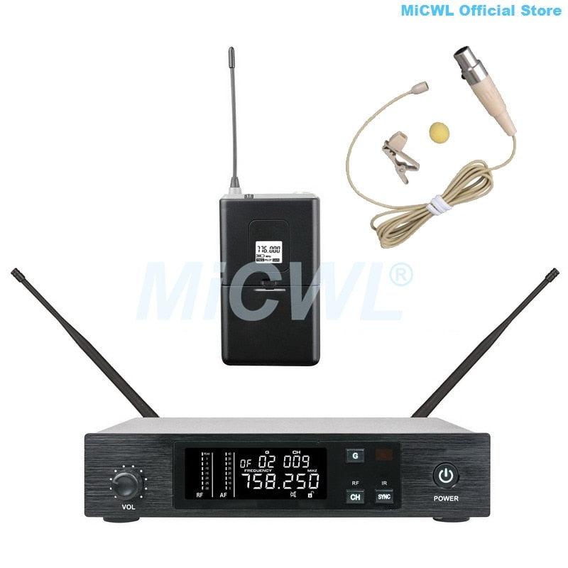 MiCWL D100 UHF Wireless Audio Microphone Karaoke Stage Home Church School Headset Handheld Lavalier Microphones System - MiCWL Audio Inc