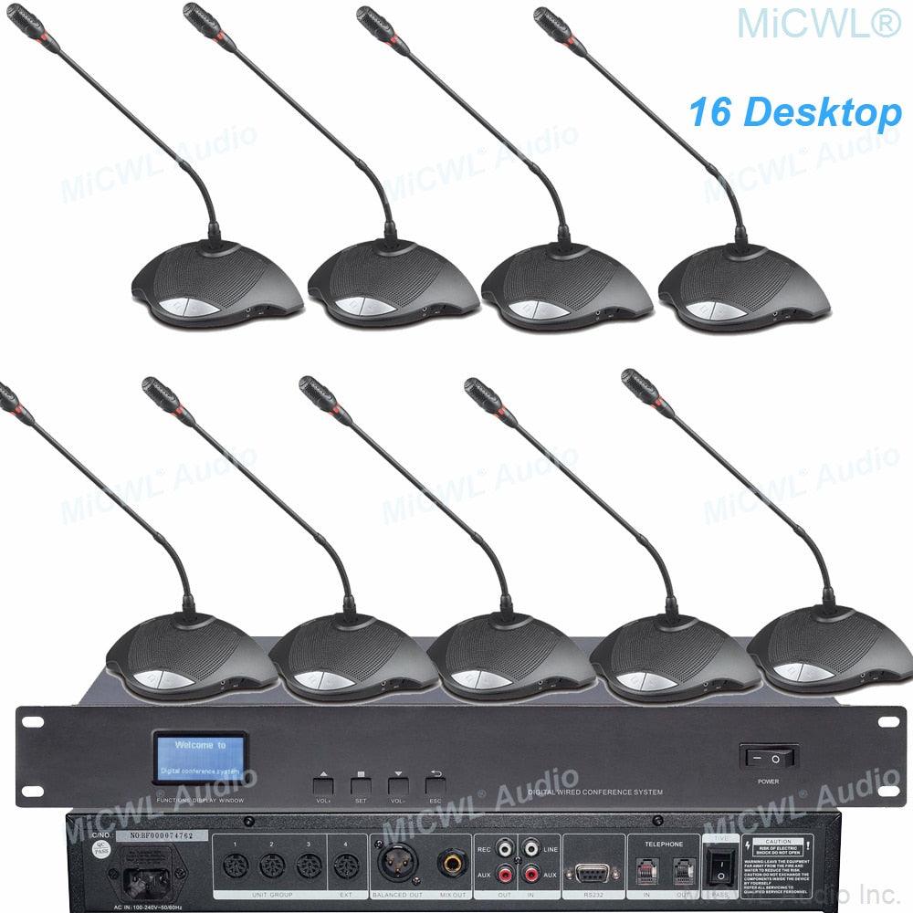 Hign-end CCS900 Digital Conference Microphone System President Delegate Desktop Gooseneck Built-in speaker Mic MiCWL A351M-A01 - MiCWL Audio Inc