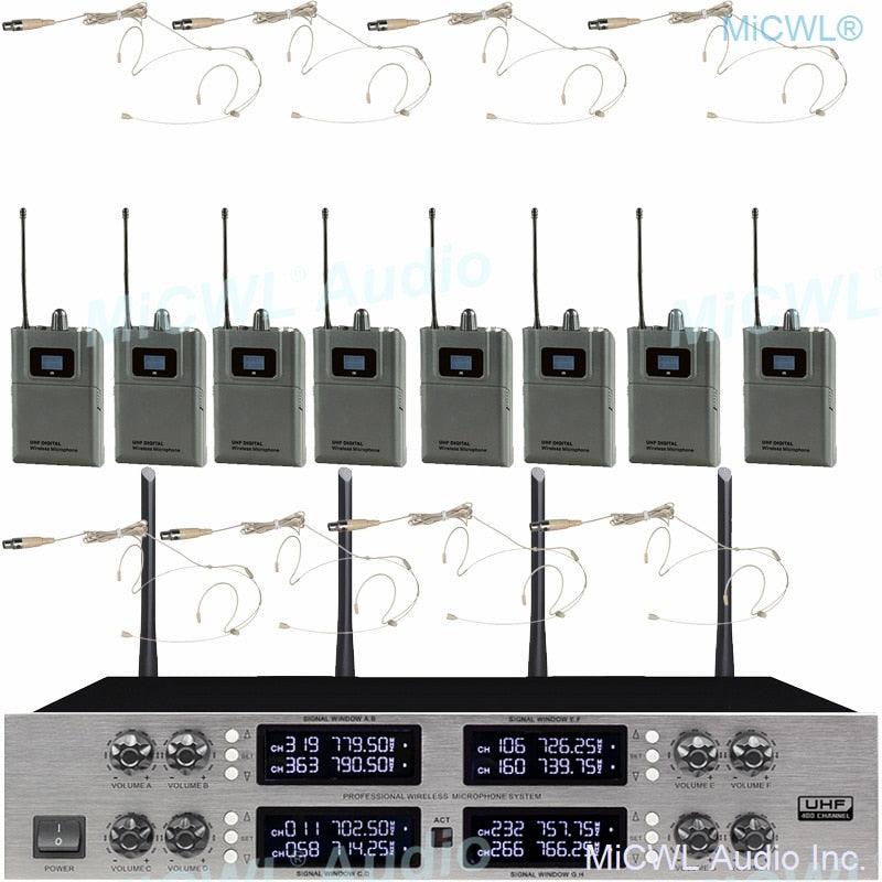 Pro 400 Channel CCS 900 Ultro Discussion Digital Wireless Microphone CCS-DL with 8 Cardioid Desktop Gooseneck Mic System - MiCWL Audio Inc