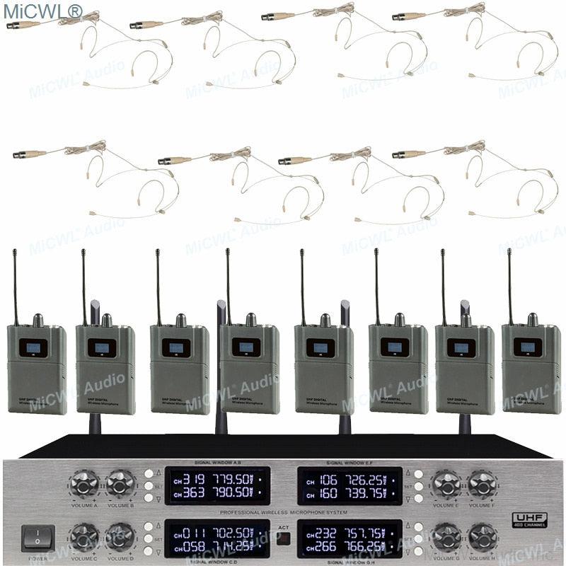 High-End CCS900 Digital Wireless 8 Microphone Channel Conference System 8 Desk Gooseneck CCS-900 8 Handheld 8 Headset Mics Sets - MiCWL Audio Inc