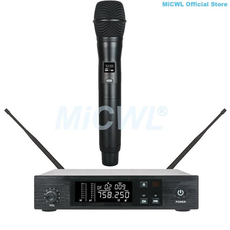 MiCWL D100 UHF Wireless Audio Microphone Karaoke Stage Home Church School Headset Handheld Lavalier Microphones System - MiCWL Audio Inc