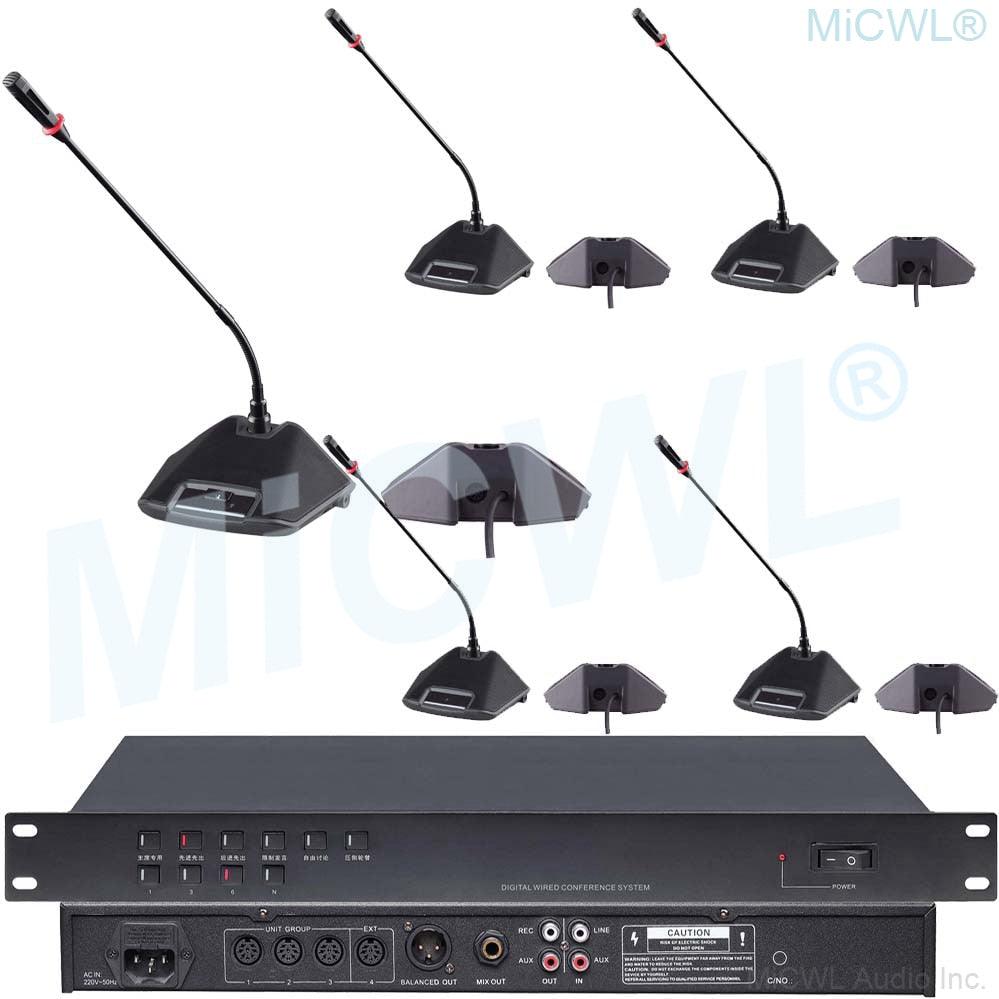 CCS600 Pro Conference Desktop Gooseneck Microphone Built-in speaker System Meeting Solutions President Delegate MiCWL A350M-A05 - MiCWL Audio Inc