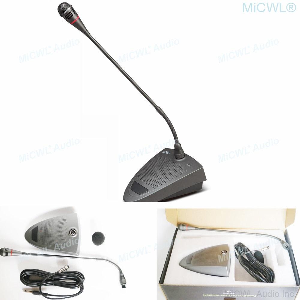 Tabletop Wired Studio Microphone for Computer Live Game Voice Network Conference Cardioid Gooseneck for Mixer Meeting Room 5m - MiCWL Audio Inc