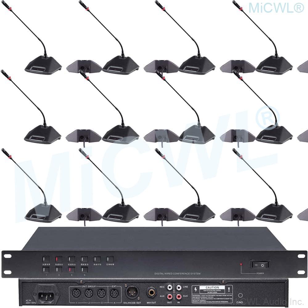CCS600 Pro Conference Desktop Gooseneck Microphone Built-in speaker System Meeting Solutions President Delegate MiCWL A350M-A05 - MiCWL Audio Inc