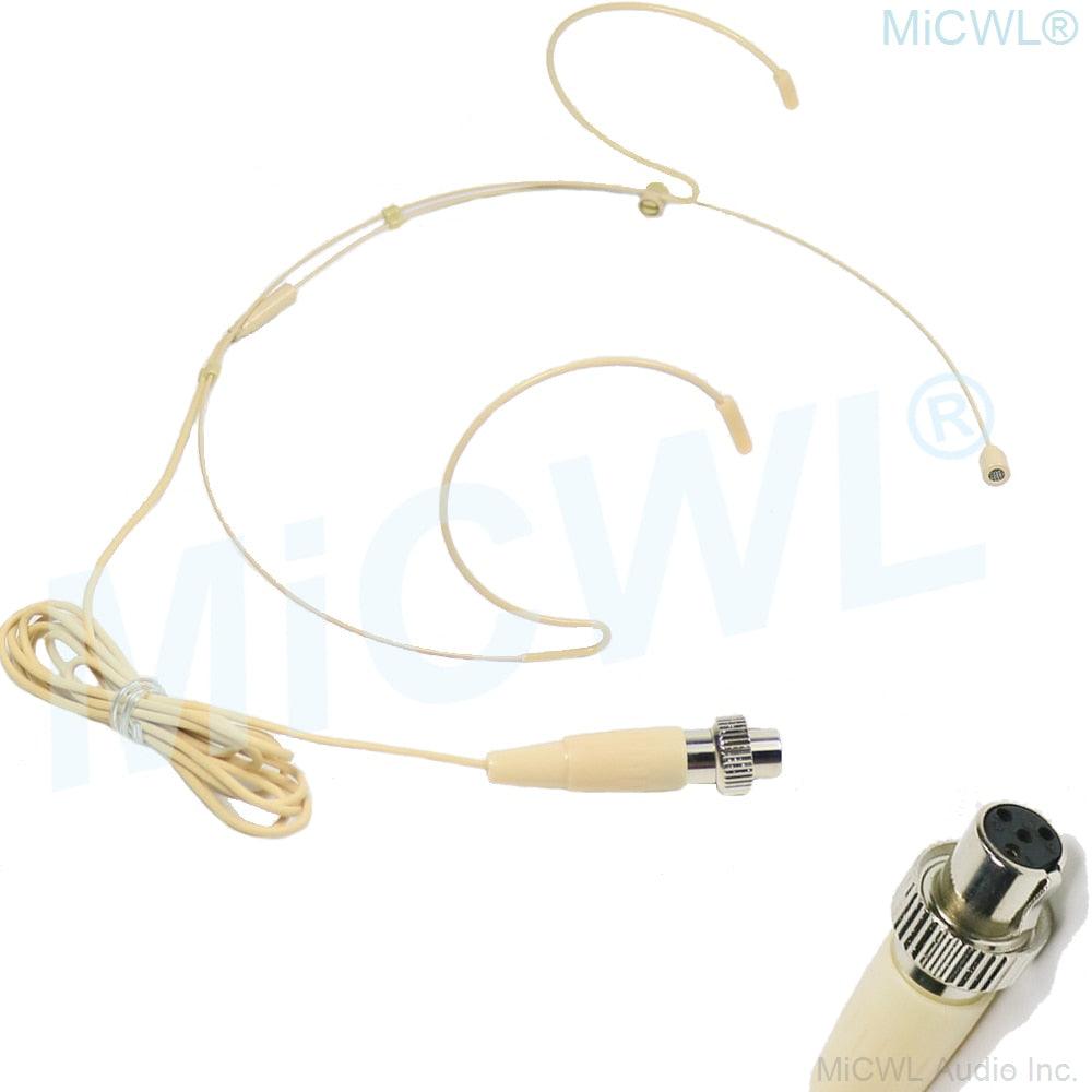 Skin Sing Speech Karaoke Headset Microphone For Sennheiser 3.5mm Lock Shure AKG 4Pin 3Pin MiPro Wireless BeltPack Transmitter - MiCWL Audio Inc