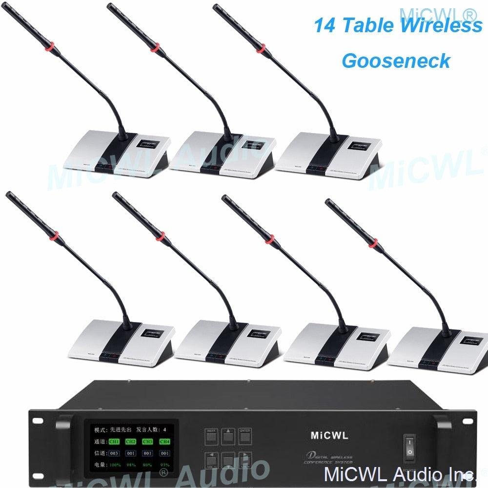 ADN Digital Wireless Manager Conference Microphone Discussing System Desktop Gooseneck President Delegate Mics MiCWL A10M-A103 - MiCWL Audio Inc