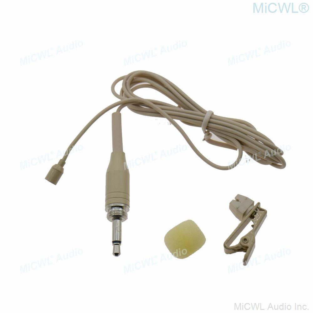 Replaceable Tie Clip Lapel Microphone For AKG Shure Audio-Technica Sennheise MiPro Wireless Beige Omnidirectional Mic Mike Mini - MiCWL Audio Inc