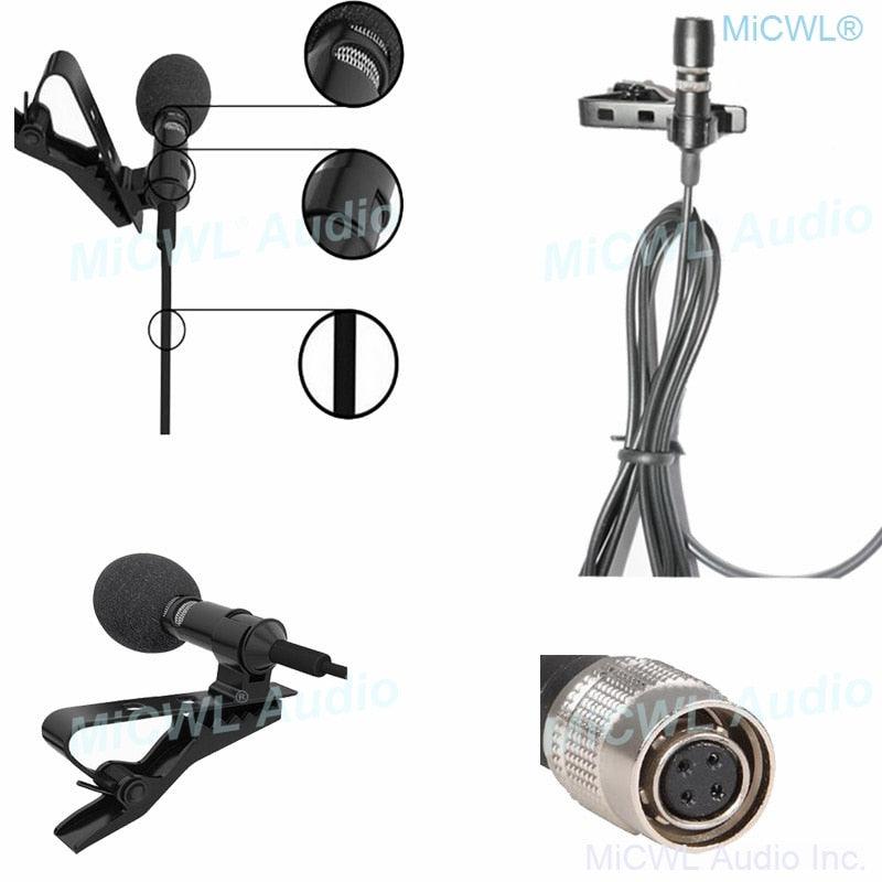 MiCWL T60 Best Tie Clip-On Lavalier Microphone For Sennheiser Shure AKG Audio-Technica MiPro Samson Wireless System 2m Cable - MiCWL Audio Inc