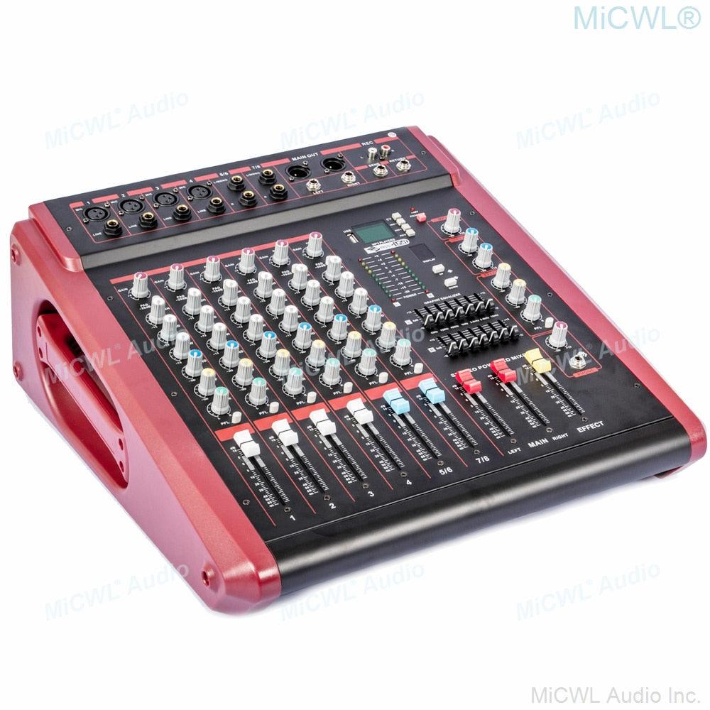 MiCWL 14 Channel New Generation 2800W Audio Mixer 12-Way Mixing Console Karaoke Music Live 2800 Watt 2-Ch Power Amplifier - MiCWL Audio Inc