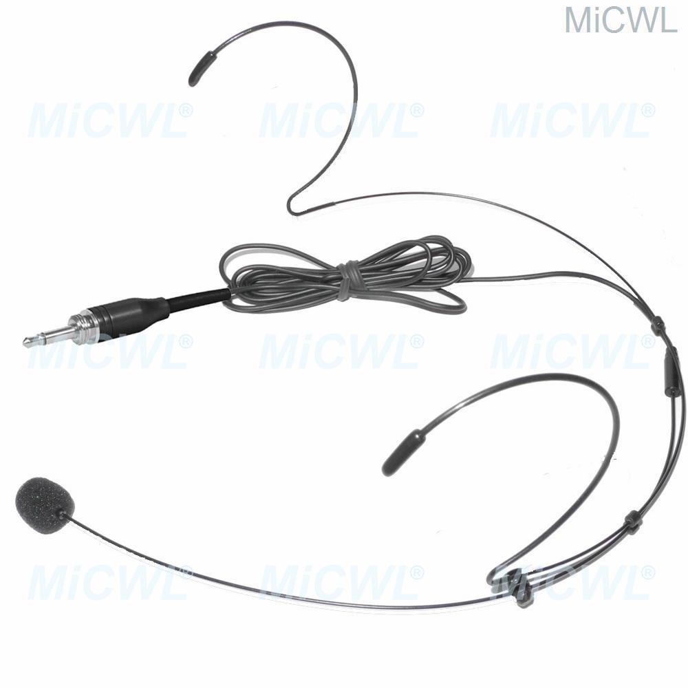 Pro Headset HeadMic Wireless Microphone 3.5mm Standard Screw External Lock For Wireless Mic BodyPack Transmitter Computer Laptop - MiCWL Audio Inc