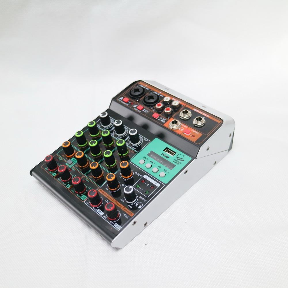 Original Mini 4 Channel Mixing Console For Live Recording Bluetooth USB 48V MiCWL AF4 - MiCWL Audio Inc