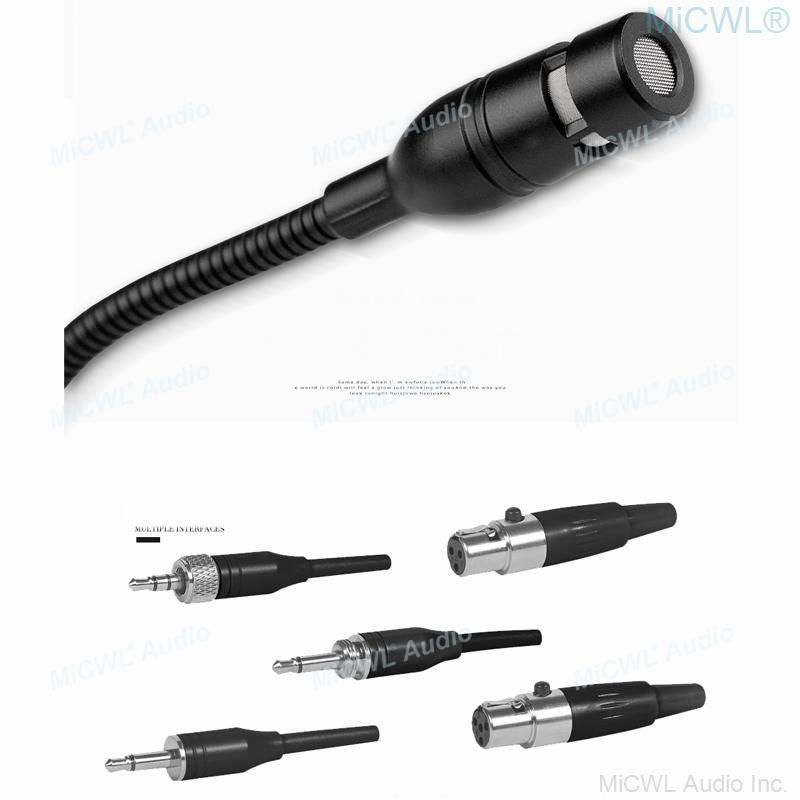 Portable Gooseneck Interview Microphone Music Instrument Cardioid Mic with TA3F TA4F mini 3.5mm Jack Connector - MiCWL Audio Inc