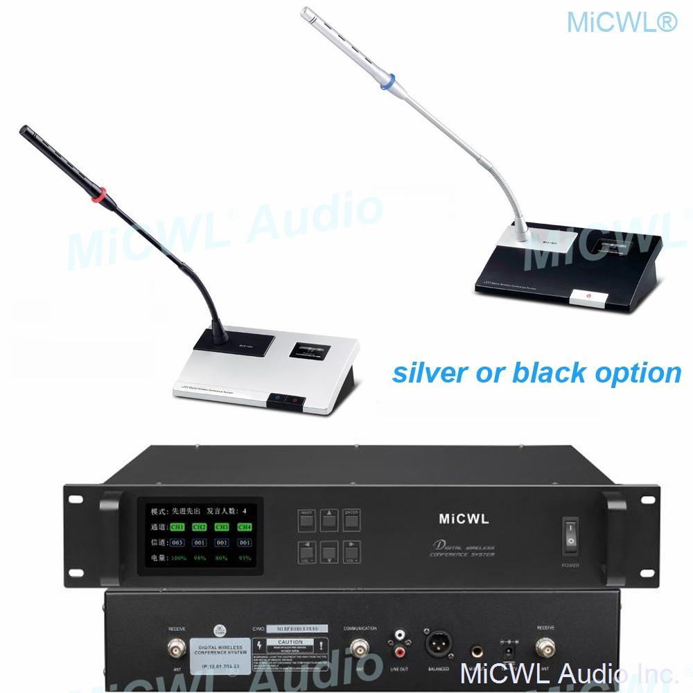 ACTS-60 Pro Digital Wireless Conference Manager Microphone System 60 Table Gooseneck President Delegate Mics MiCWL A10M-A102 - MiCWL Audio Inc