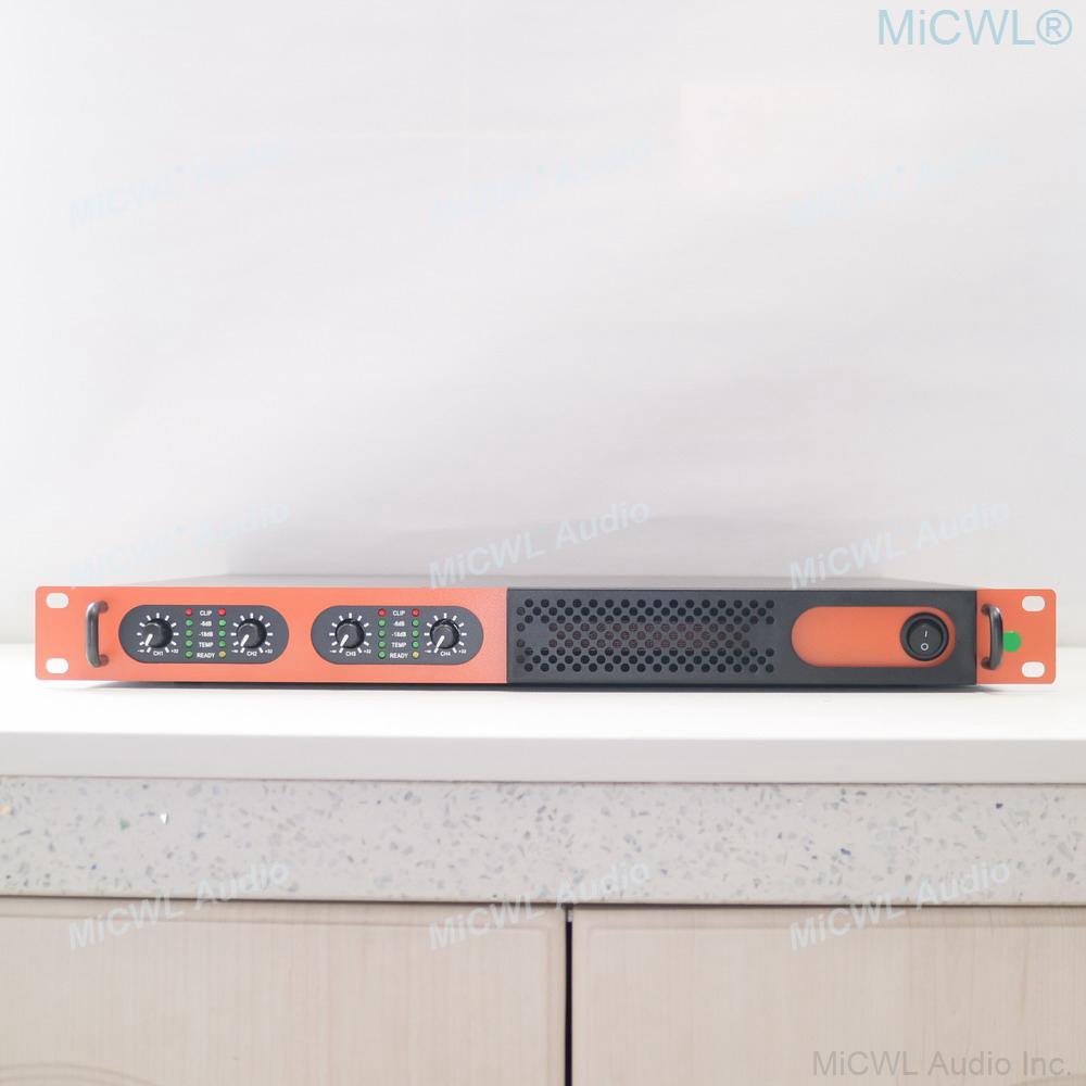 MiCWL D8400 Orange Color 4 Channel 6400W Digital High Power Amplifier 4x850 Watts Output AMP For Stage Performance Home Karaoke - MiCWL Audio Inc