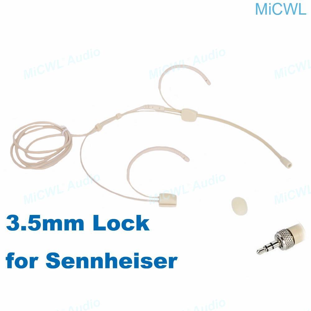 Skin Beige Color Headset Head Wearing Microphone For Sennheiser G2 G3 G4 Wireless Beltpack System - MiCWL Audio Inc