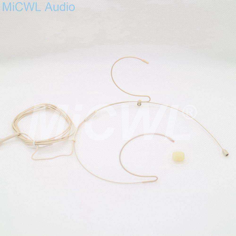 Pro Headworn Microphone Omni-directional Beige Headset Microphone For 3.5mm External Lock OM40-21 - MiCWL Audio Inc