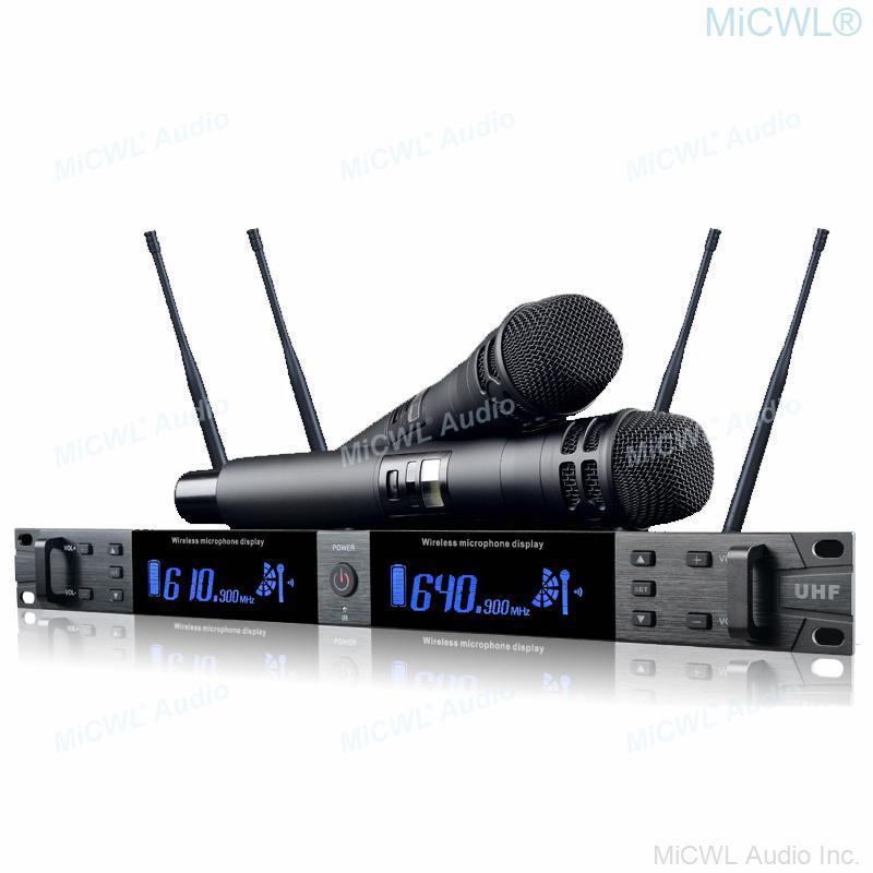 Pro QLXD Bigger LED Screen UHF Wireless Dual KSM8 Microphone System High Quality SKM9000 Beta58 Headset Audio Microfones - MiCWL Audio Inc
